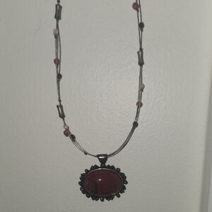 Elegant Red Pendant Necklace
